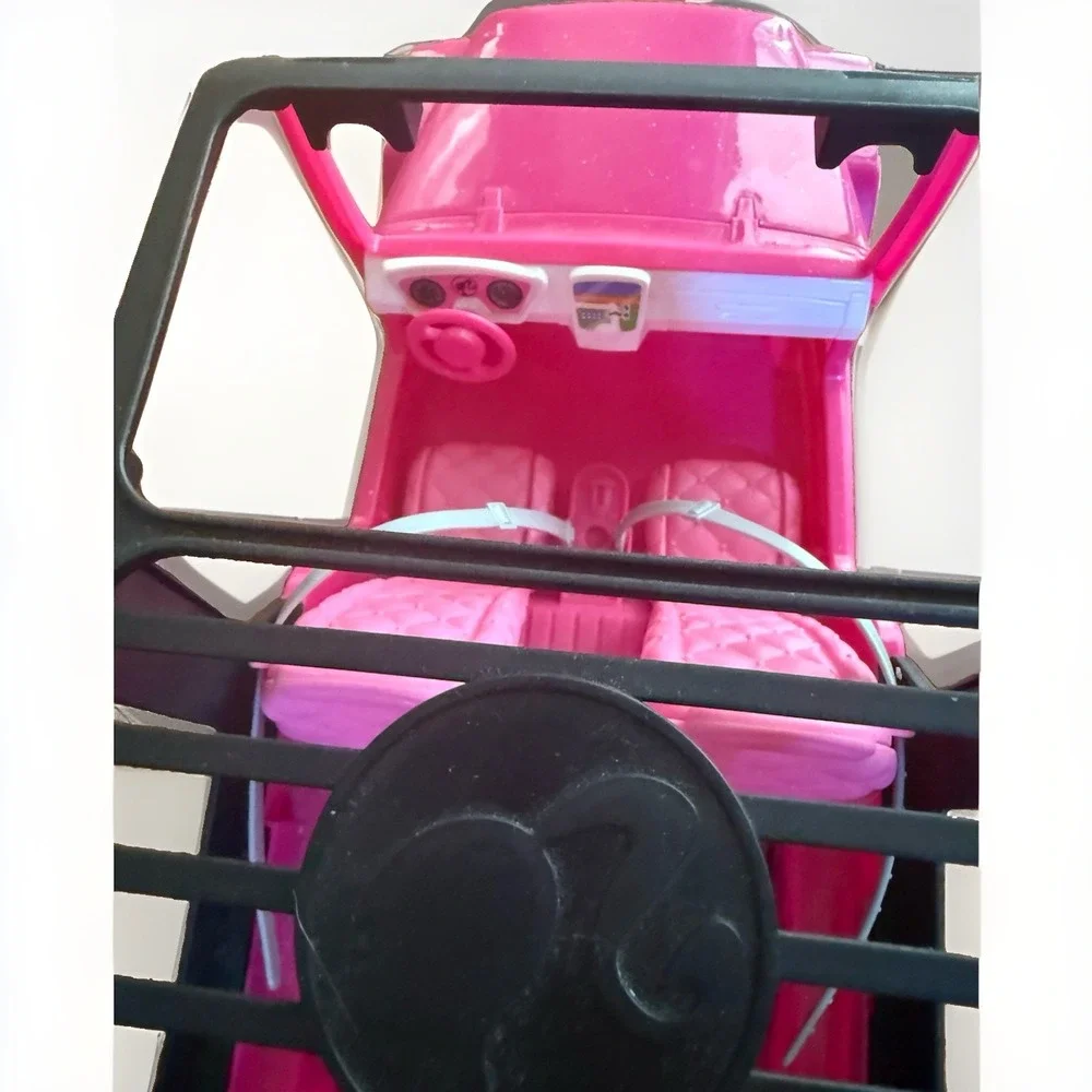 Barbie Doll Jeep Pink Passport Beach Glitter Cruiser Hardtop Mattel 2012 Car